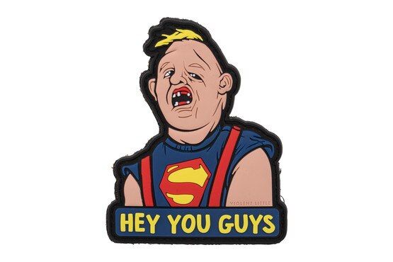Violent Little Machine Shop "Hey You Guys" Goonies Morale Patch features Sloth